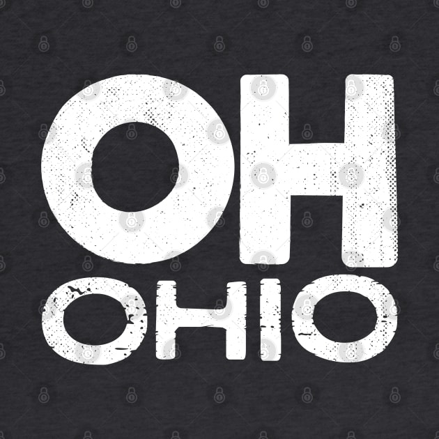 OH Ohio Vintage State Typography by Commykaze